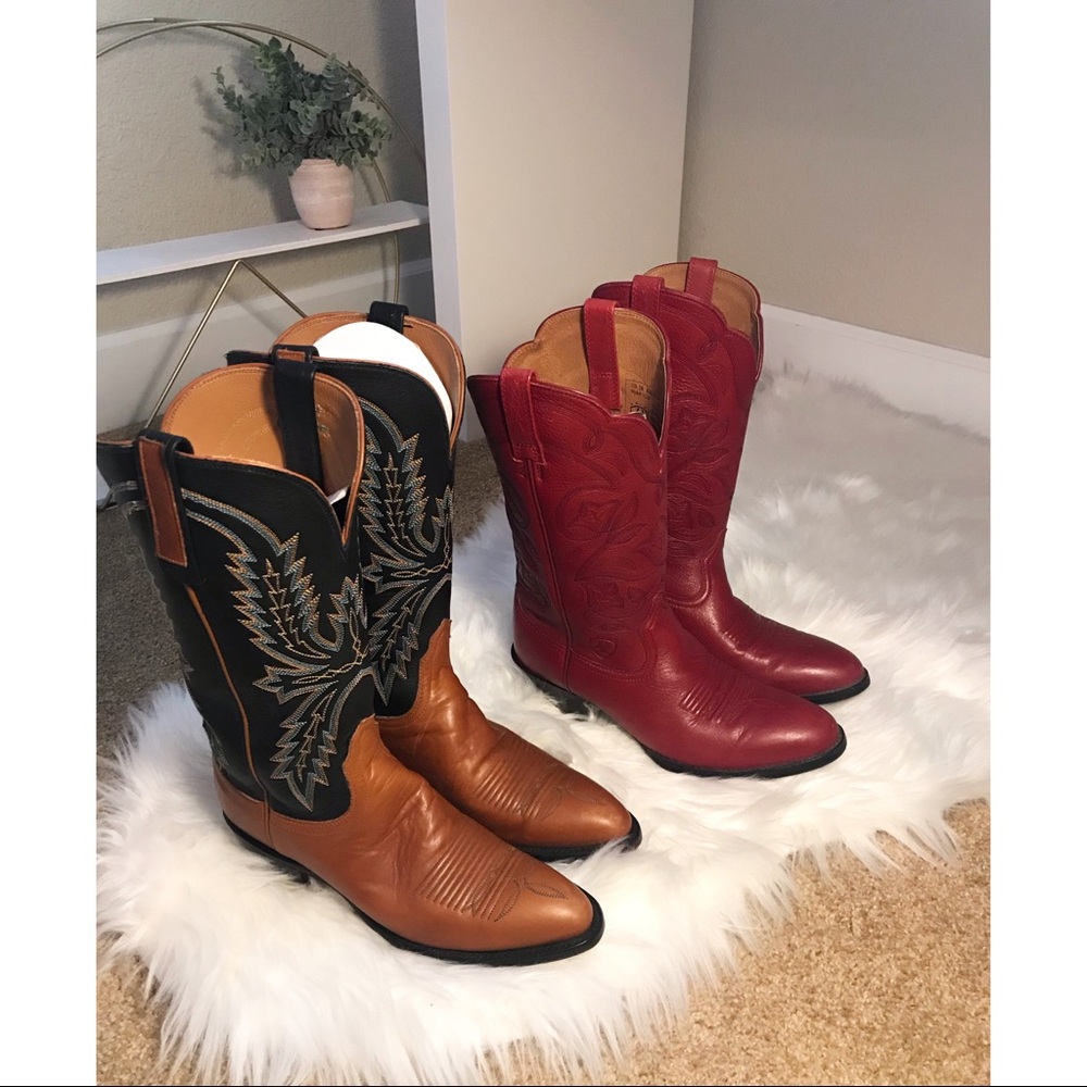 Last chance! Brown Lucchese cowboy boots